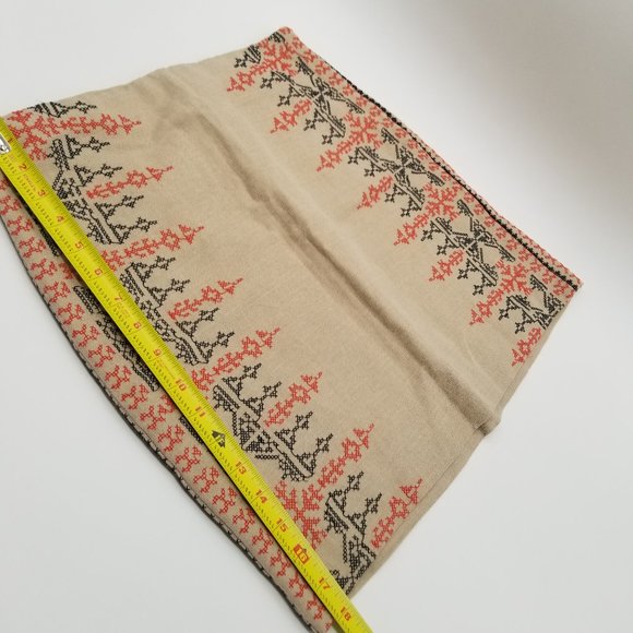 Loft | NWT Tan Ebroidered Skirt - 12 - Picture 11 of 11